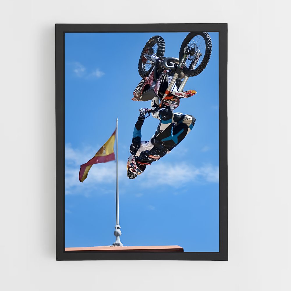 Poster Mat rebeaud – affiche Motocross freestyle (vue 2)